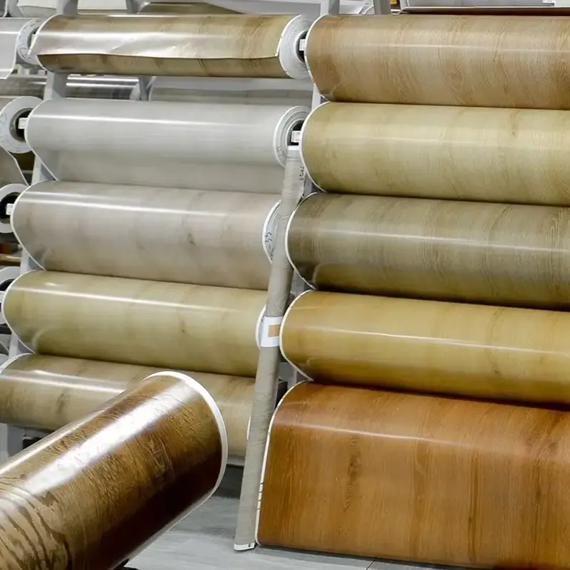 Film dekorasi warna pvc kanggo laminasi ing lantai wpc